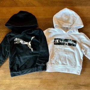 Set of Hoodies - Toddler sweater 2T neutral lot - bundle - puma champion